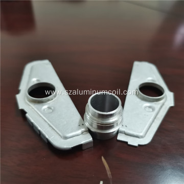 Brazed aluminum inlet and outlet for aluminum plate